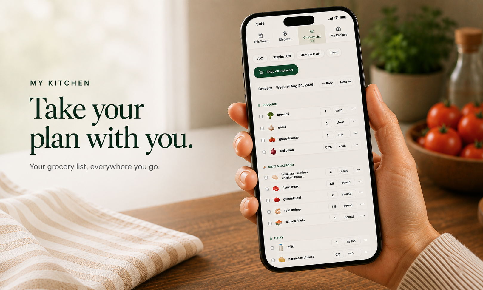 My Kitchen — Take your plan with you